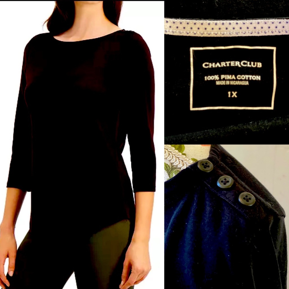 Charter Club prima cotton top